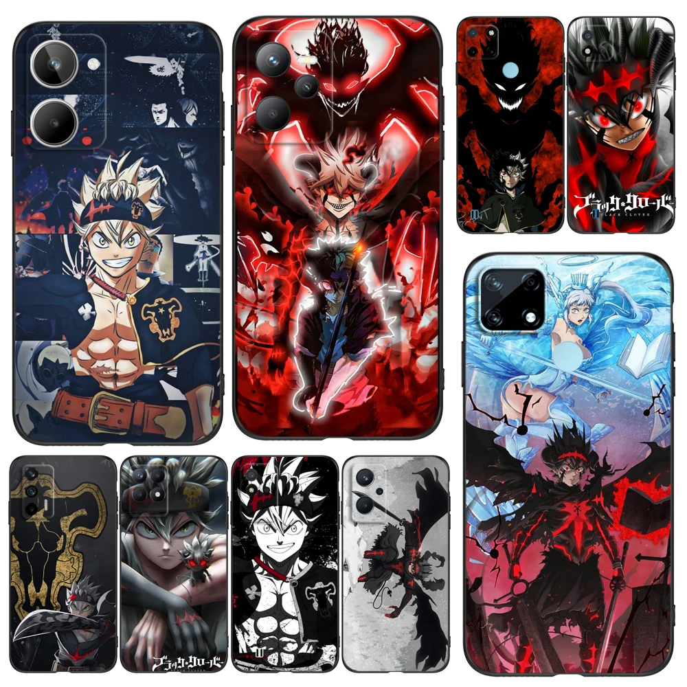 Custodia In Tpu Nero Per Realme Q5 X Xt X2 X3 Superzoom X50 V13 Q3I X7 Pro Ultra Gt Master Edition Anime Black Clover
