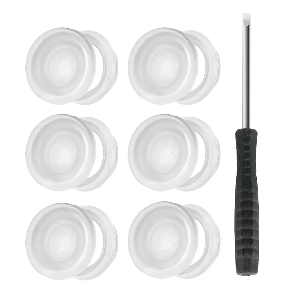 6 Pack Dispensing Valves Silicone Valve and Plastic Insert with Screwdriver Silicone Valve Fit for Gatorade Gx Water Bottle