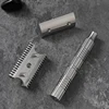 YAQI Raw Color Version Bohemia 316 Stainless Steel Adjustable Baseplate Men Safety Razor 4