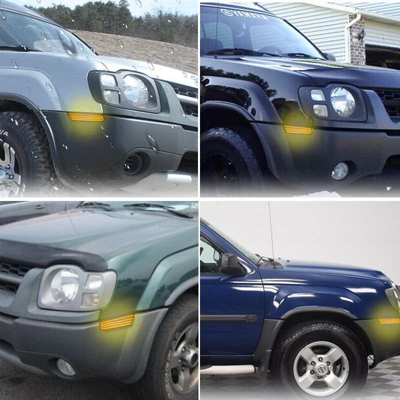 2Pcs For Nissan Xterra 2002-2004 LED Front Bumper Side Marker Lights Car Turn Si