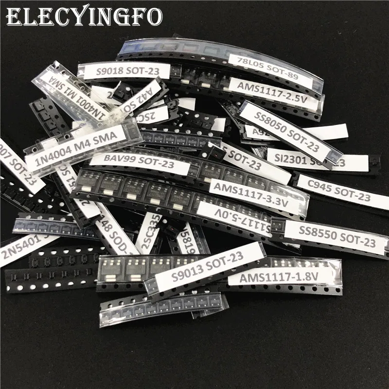 45 kinds commonly used SMD Diode Transistor Voltage Regulator mixed 45-kinds-commonly-used-smd-diode-transistor-voltage-regulator-mixed