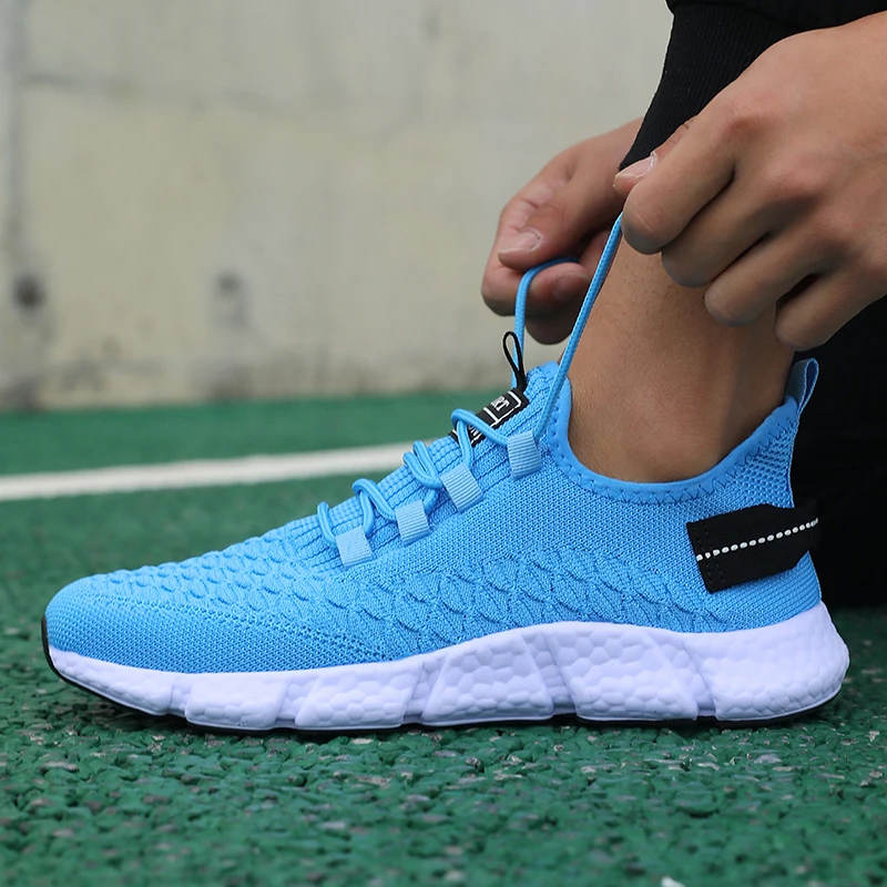 Couples Outdoor Running Sneakers Lightweight Breathable Mesh Casual Sneakers Non-slip Comfortable Men's Sneaker Tennis Zapatos