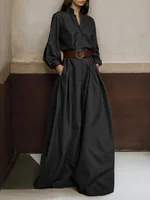 Onecozyday 2025 Stylish Solid Color Coverall for Urban Women Stand Collar High Waist Loose Fit One-piece Suit Casual Jumpsuits - Image 5