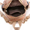 New Women Straw Backpack Rucksack Geometric Tassel Travel Bag Korean Version Girls Student Bags Casual Zipper Softback Backpack 3