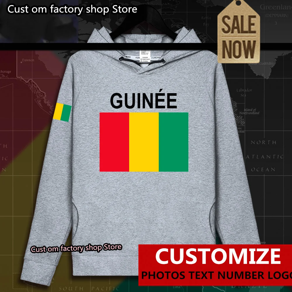 Republic of Guinea GIN Guinean GN mens hoodie pullovers hoodies men sweatshirt streetwear clothing hip hop tracksuit nation flag images - 6