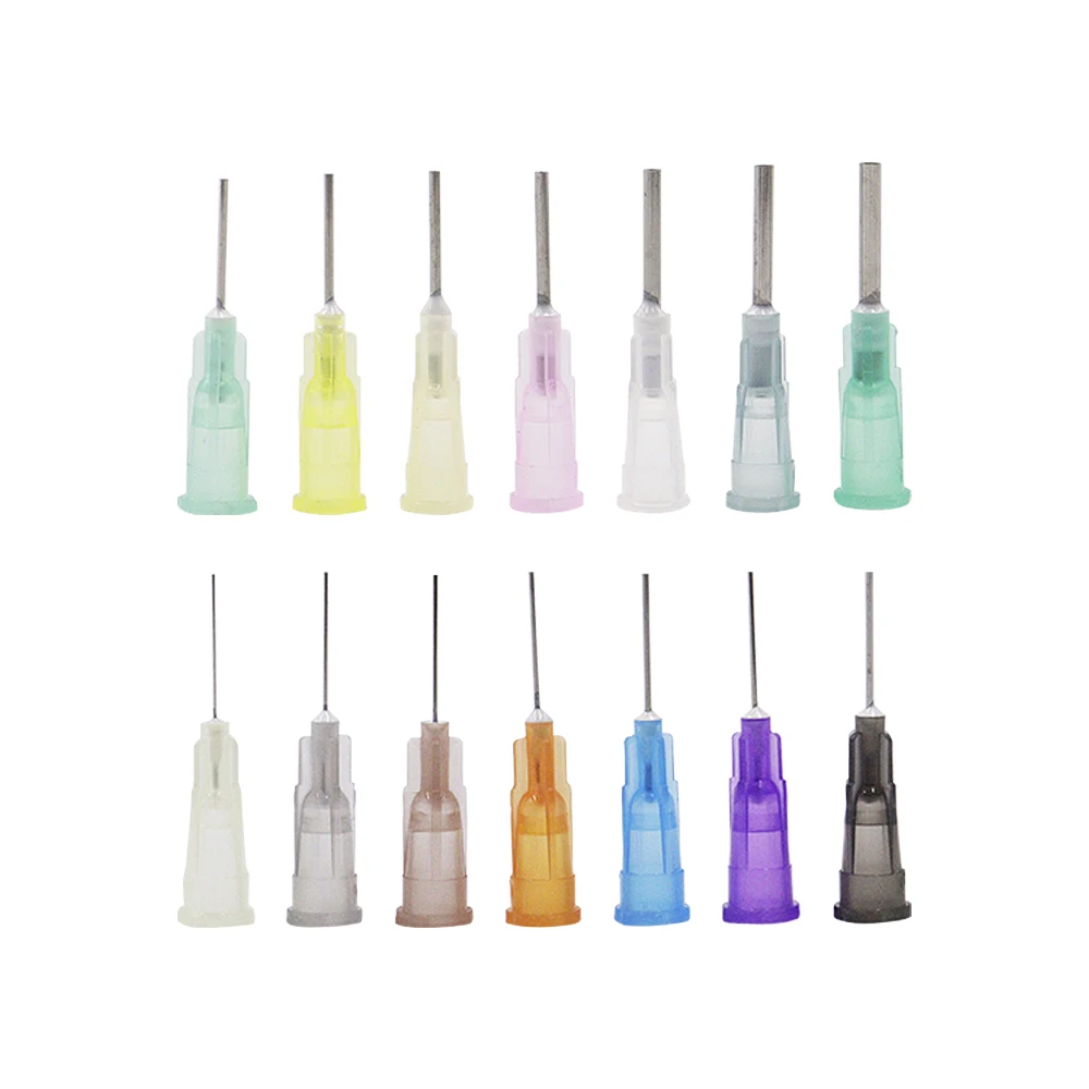 100pcs 13mm Dispensing Needle Glue Needle 0.5 Inch Suitable for All Glues Liquid Solder Paste Adhesives Dispenser Needle