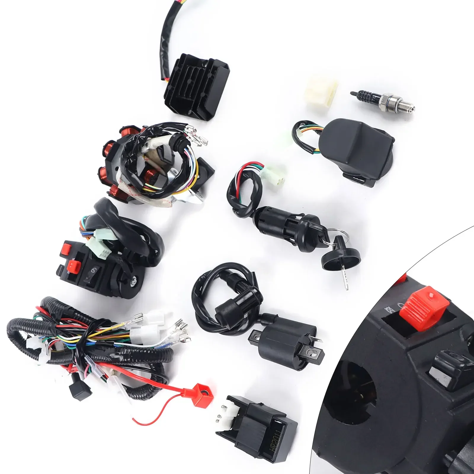 Kompletter ATV Quad 125-250CC Kabelbaum, elektrischer Kabelbaum, Kabelbaumsatz für fast alle chinesischen 4-Takt-Automaten – Detail 2