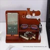Solid Wood Phone Stand Desktop Creative Storage Rack Multifunctional Hanging Watch Glasses Key Accessories -1pcs 3