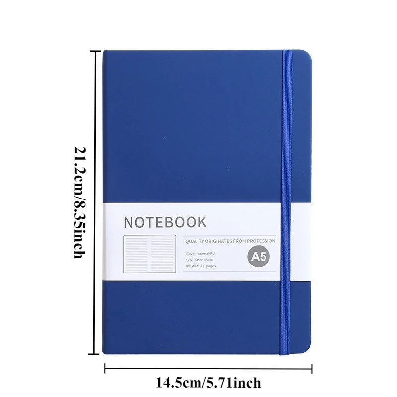 Premium Imitation Leather Notebook with Elastic Band, Ideal
