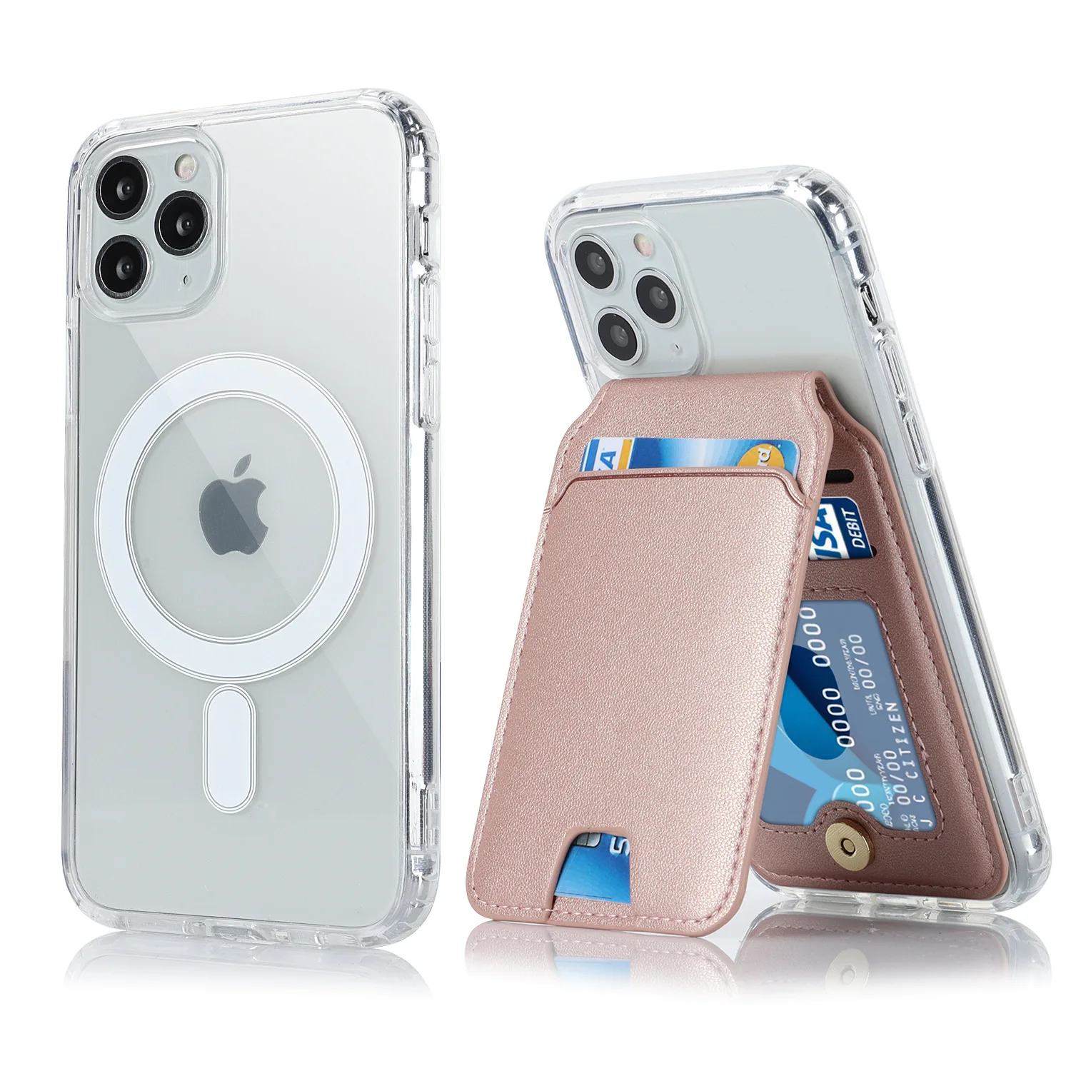 Versatile Magnetic PU Leather Phone Card Wallet
