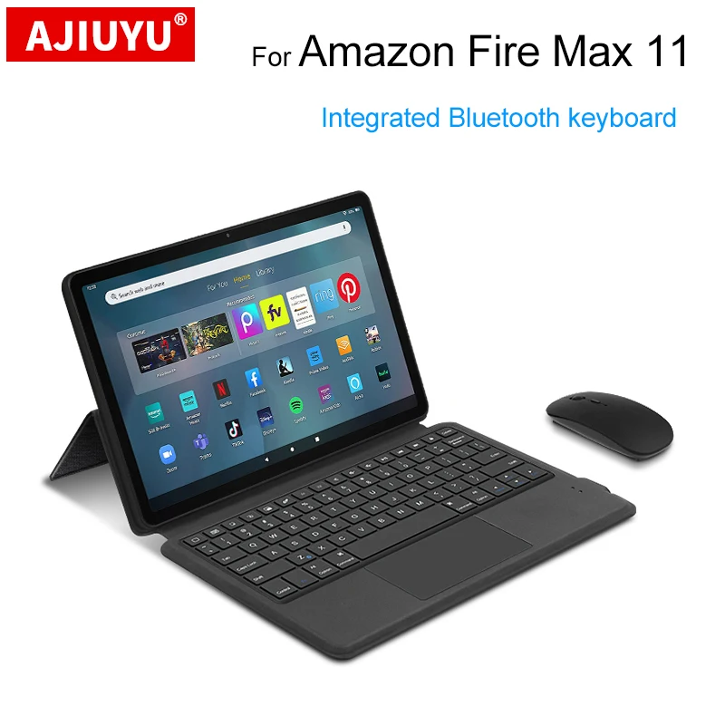 Capa sem Fio Teclado Bluetooth Escudo Protetor Amazon Fogo Max 11 2023 11 Tablet Touch Pad