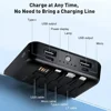 New Portable Solar Power Bank with Cables 50000mAh External Battery Charger Cases Fast Charging for iPhone Series Samsung Xiaomi 6