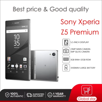 Sony Xperia Z5 Premium Dual Sim E6883 Refurbished Original Unlocked Cellphone 5.5" 3GB+32GB 23MP Cheap Cellphone free shipping 1