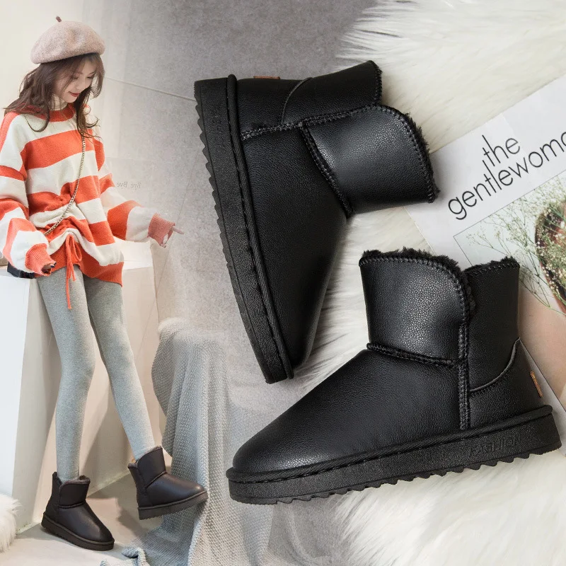 Large Size Women's Boots Snow Boots Women New Fashion Winter Low-tube Warmth Women's Cotton Shoes Short Women