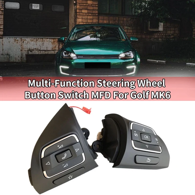 

Car Multi-Function Steering Wheel Button Switch MFD For Golf MK6 Tiguan Jetta MK6 EOS 5C0959537A,5C0959538B