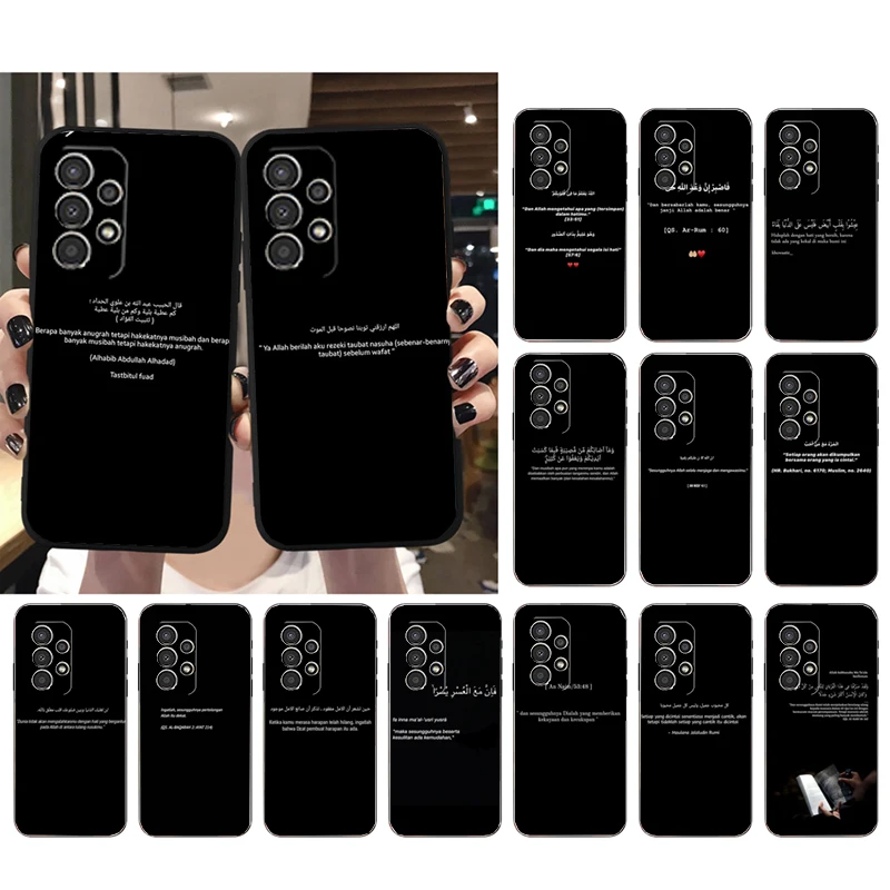 

Case for Samsung Galaxy A52S A04S A21S A33 A23 A13 A14 A32 A52 A53 A54 A51 A71 M51 Arabic Quran Islamic Quotes Muslim Allah