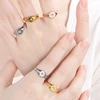 New Trendy Stainless Steel Star Shaped Ring for Women Wholesale 1