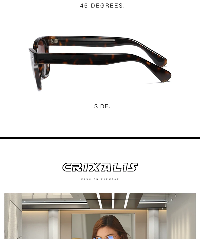 CRIXALIS Trendige süße Cat-Eye-polarisierte Sonnenbrille für Damen, modische Cateye-Sonnenbrille für Damen, UV400 – Detail 18