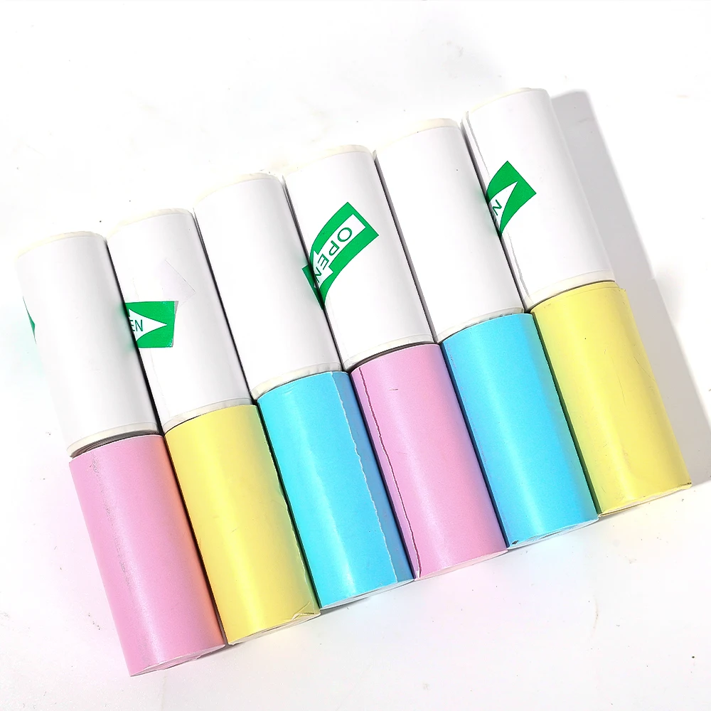 Self-adhesive Paper Sticker Colored Thermal Paper Roll for Mini Printer Kids Instant Print Camera HD Printing