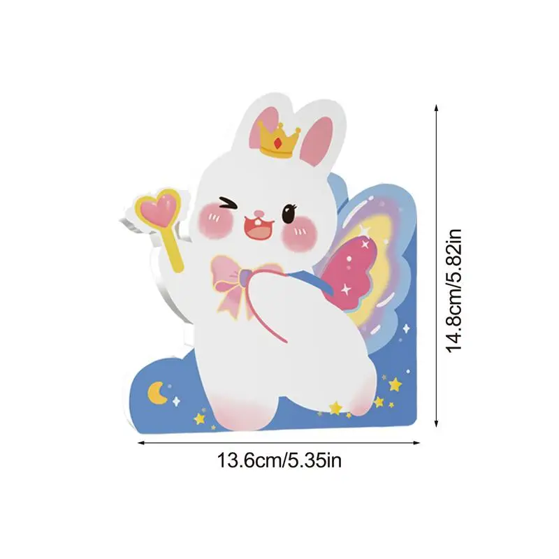 Height Measurement Ruler for Kids Height Growth Chart with Magnetic Bunny Decoration 65-183cm Removable Gauge for Boys Girls