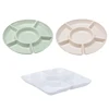 6-Compartment Food Storage Tray Fruit Snack Plate Appetizer Serving Platter 4