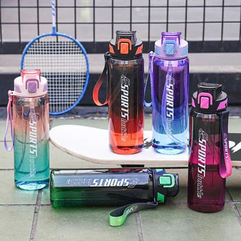 Bouteille d'eau de sport avec paille pour l'extérieur, 950 ml/31 oz, 700 ml/24 oz, idéale pour le fitness, cadeaux d'anniversaire et passionnés de sport
