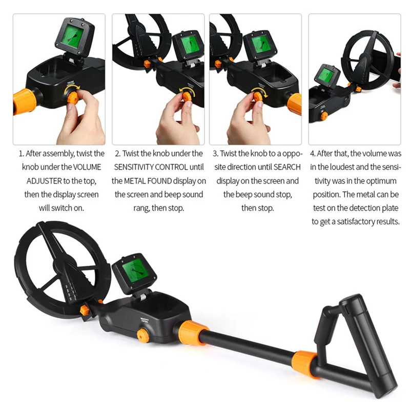 M13KMD1008A Underground Metal Detector Gold Silver Jewelry Treasure Search Finders Waterproof Treasure Metal Seeker Tool