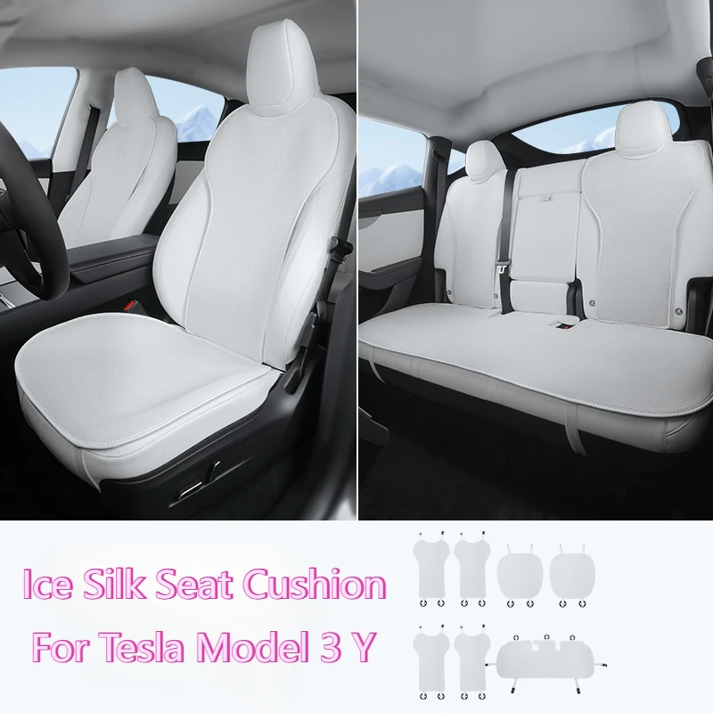 Ice Silk Seat Cushion for Tesla Model 3 Y Juniper 2025 Breathable Mat Seat Cover Cushion Replacement Pad Summer Car Accessories 1 Ice Silk Seat Cushion for Tesla Model 3 Y Juniper 2025 Breathable Mat Seat Cover Cushion Replacement Pad Summer Car Accessories 1