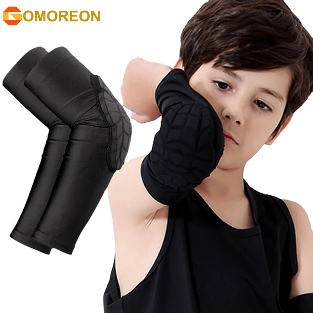 

Kids/Youth Sports Honeycomb Compression Knee Pad Elbow Pads Guards Protective Gear for Basketball, Football, Volleyball, Cycling