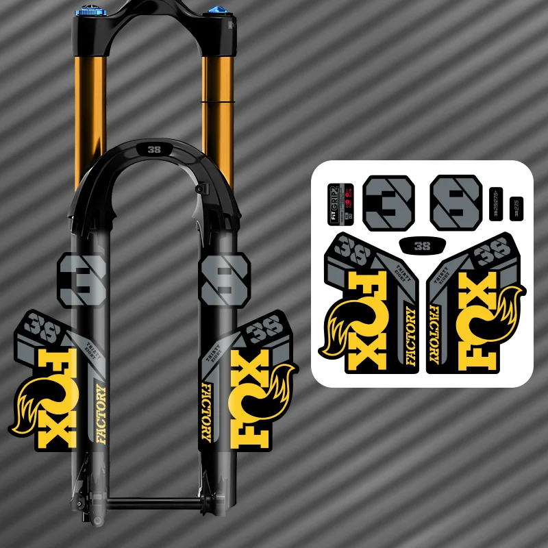 ENDURO Waterproof Front Fork Sticker Set - Durable Bike Decals and Protective Film for MTB and DH