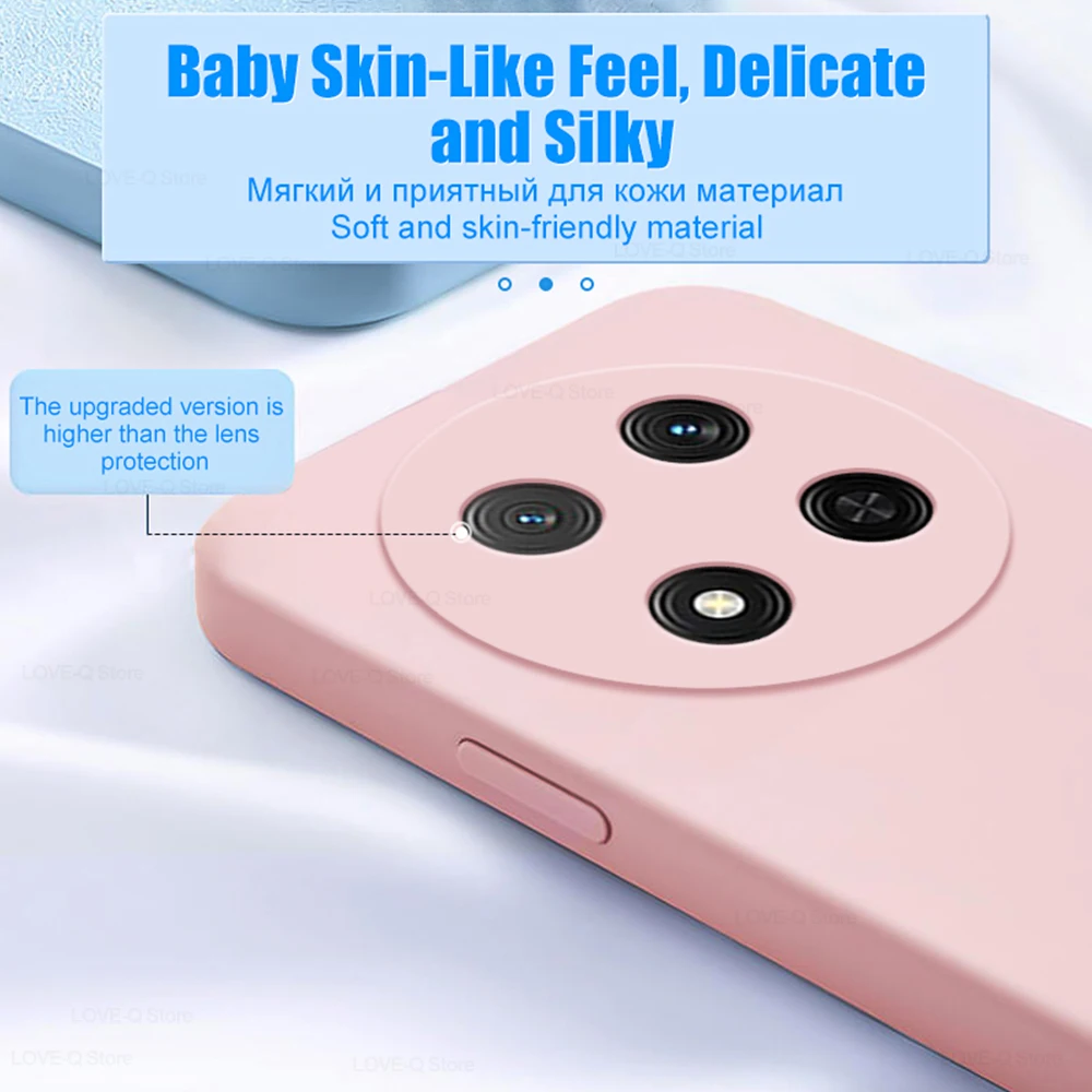 For Honor Magic 7 Lite Case Liquid Silicone Camera Lens Protector Phone Cases For Honor Magic 7 Magic7 Lite Pro 7Pro Magic 7lite 2