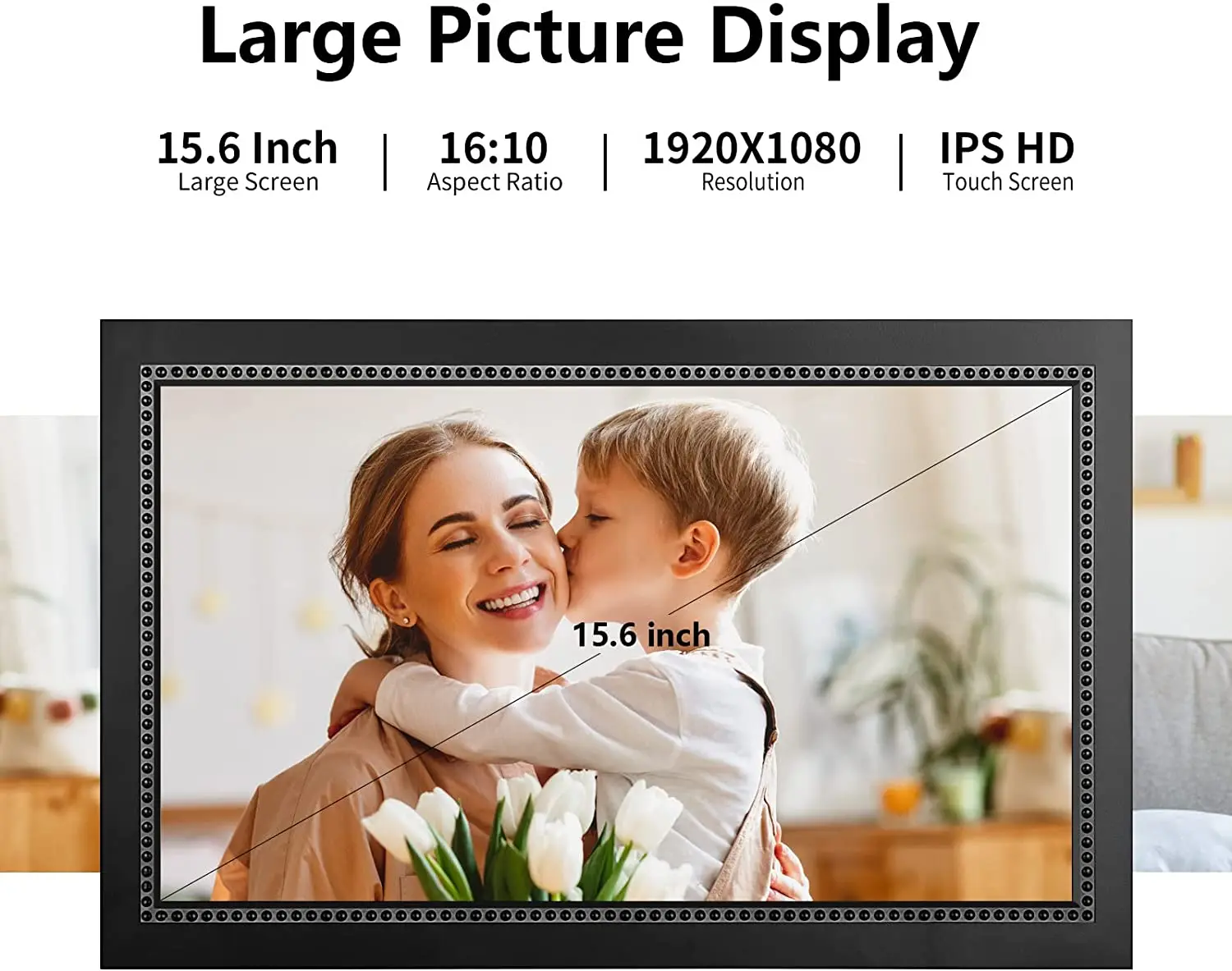 15.6 inch built in 32GB WiFi Large touch Digital Photo Frame 1920*1080 Digital Frame Good Gift