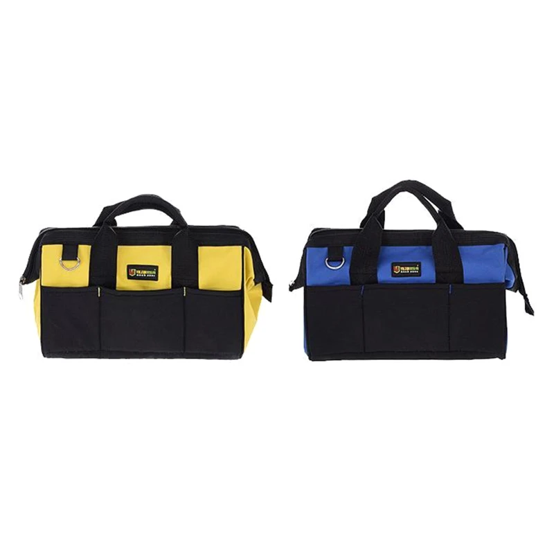 

Wide Mouth Tool Bag Tool Organizer Tote Bag with Shoulder Strap Heavy-duty Tool Storage Bag with 14 Pockets for Men