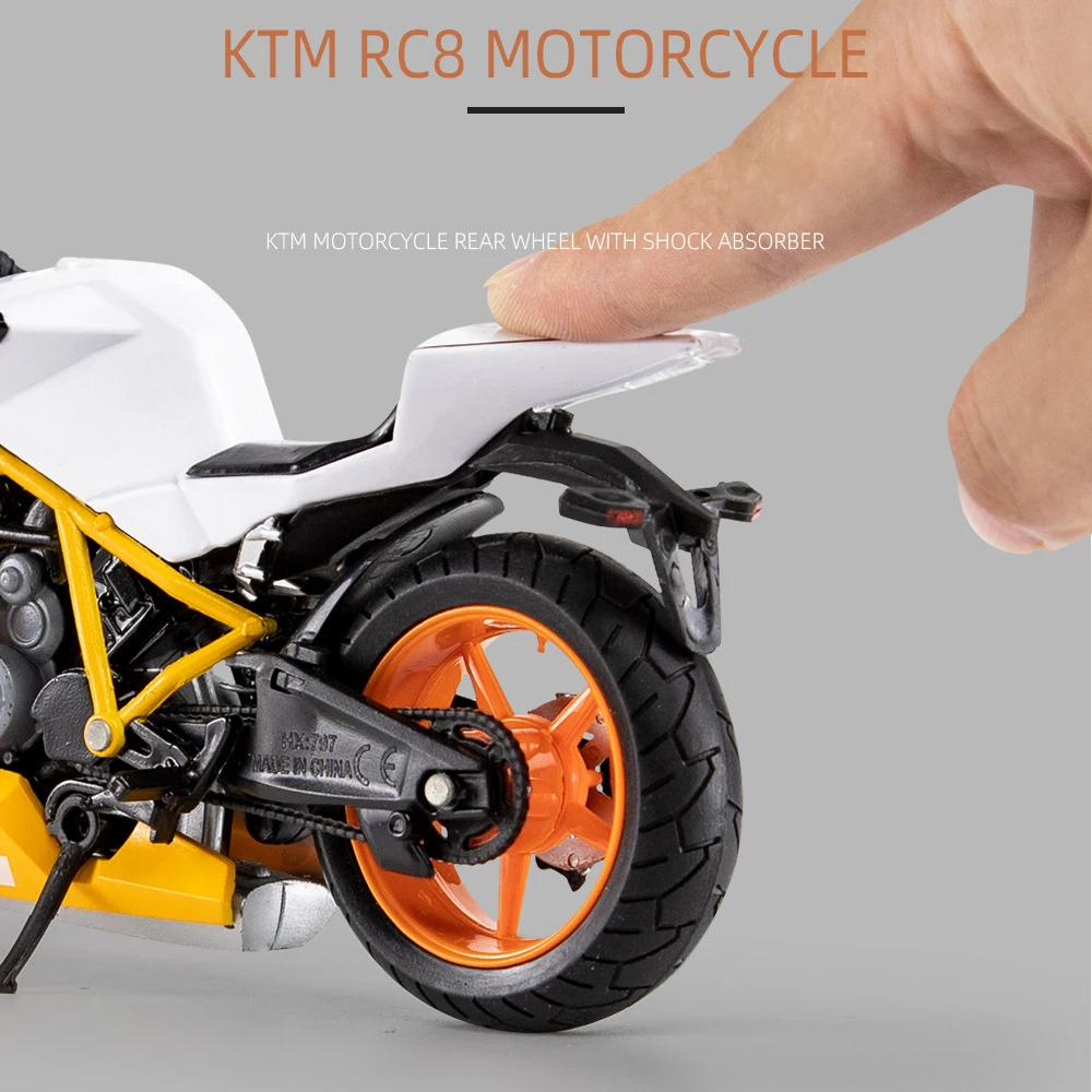 1:12 KTM RC8 Alloy Motorcycle Model Diecasts Sport Racing Moto Vehicles Decoration Ornaments Toys For Children Boys Gifts 5