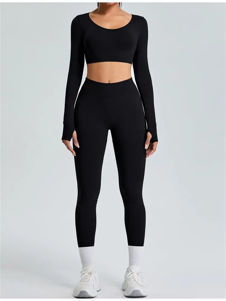 Yoga Pants Women Solid Color Waist Yoga Pants Peach Seamless Tights Lift Hip Slim Fitness Ankle-length Pants