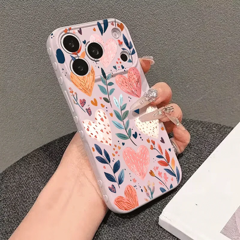 Heart-Shaped Cute Love Silicone Phone Case