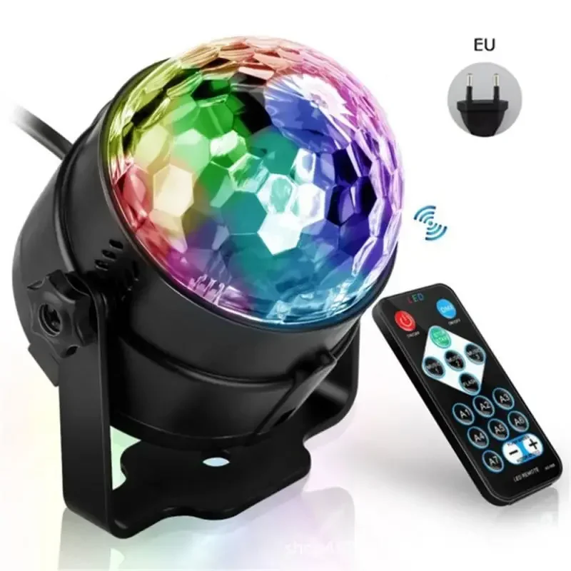 

Disco Ball 1/2PCS Colors Strobe Light Sound Activated Stage with Remote Control Lamps for Home Room Parties Kids Birthday