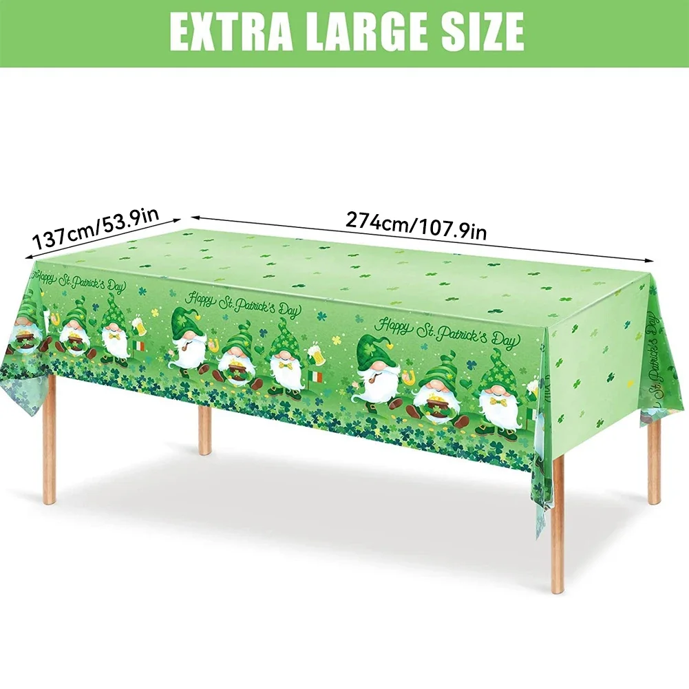 St. Pat'S Day Printed Tablecloth Birthday and St. Patrick’s Day Party Supplies Hot Products Popular Choice Fine Tablecloths