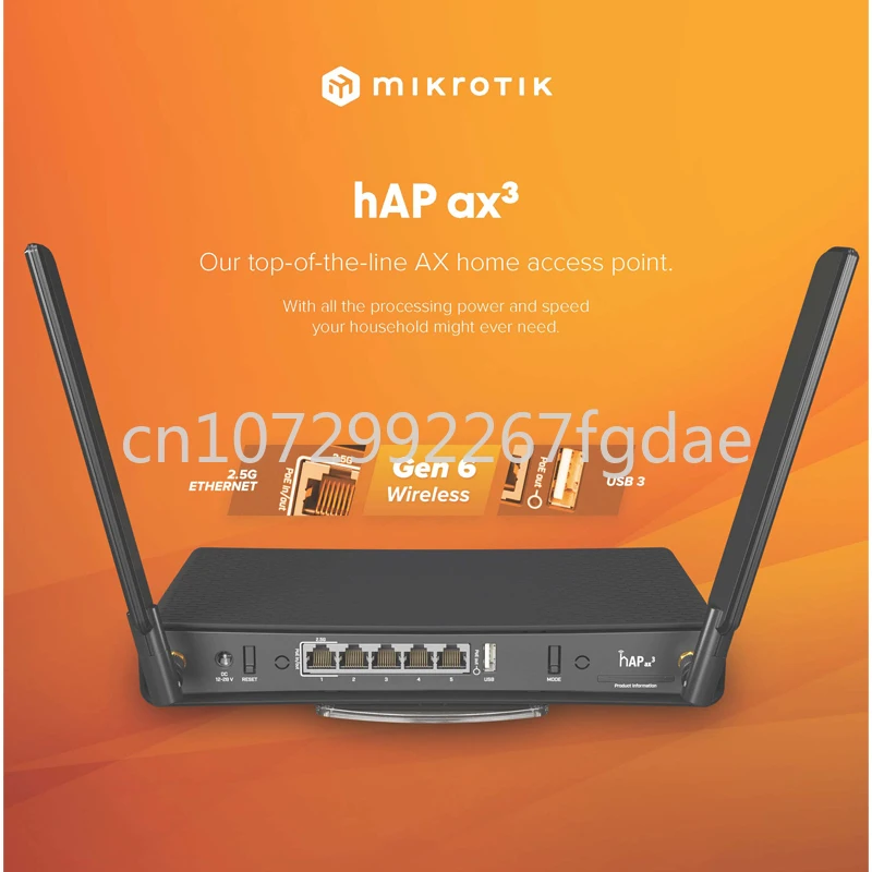 

C53UiG + 5HPaxD2HPaxD hAP Ax3 AX1800 гигабитный 802.11AX WiFi 6 Беспроводной двухдиапазонный Wi-Fi роутер 4x1 Гбит/с 1x2,5 Гбит/с порты