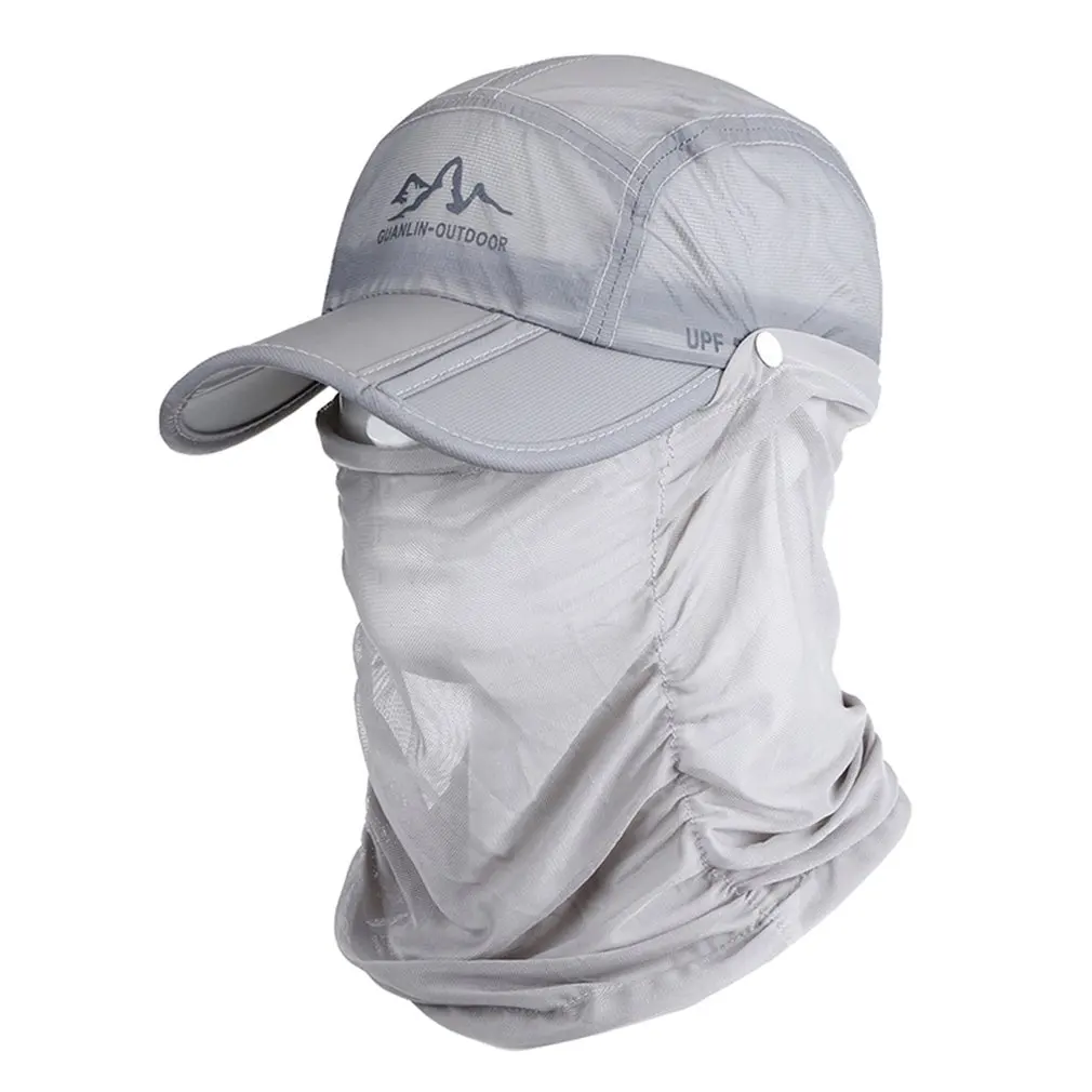 Sports Visor Hat Quick-drying Outdoor Sports Hiking Visor Hat UV Protection Cap Face Neck Cover Fishing Sun Protect Cap Outdoor Protective Uv Hat