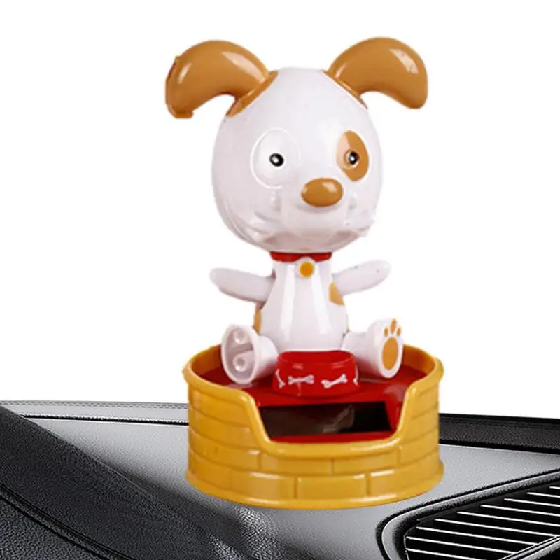 Car Solar Dancing Dog Shaking Head Dog Car Dashboard Ornament With