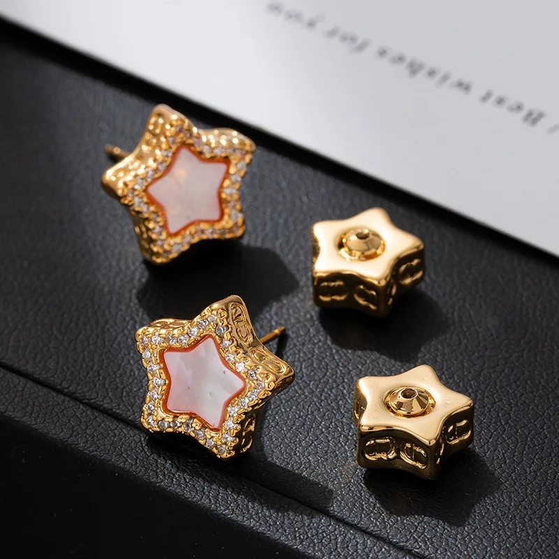 

Light luxury fashion star earrings for women