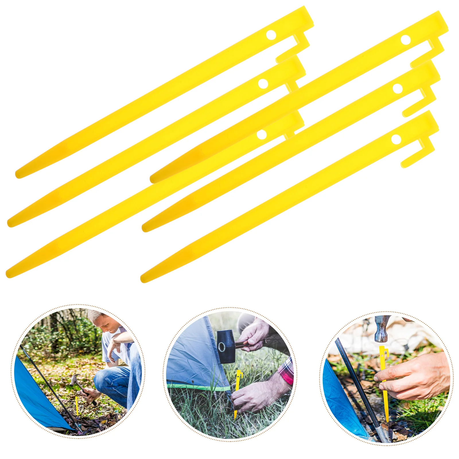 10 Pcs Tent Pegs Rv Camping Gear Ground Stakes Replaceable Nails Canopy Anchors Lawn Tools Scooter Accessories Garden Netting