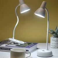 LED Eye Protection Book Night Light Adjustable Angle Mini Clip-On Study Desk Lamp AA Battery USB Plug-in for Bedroom Reading 2