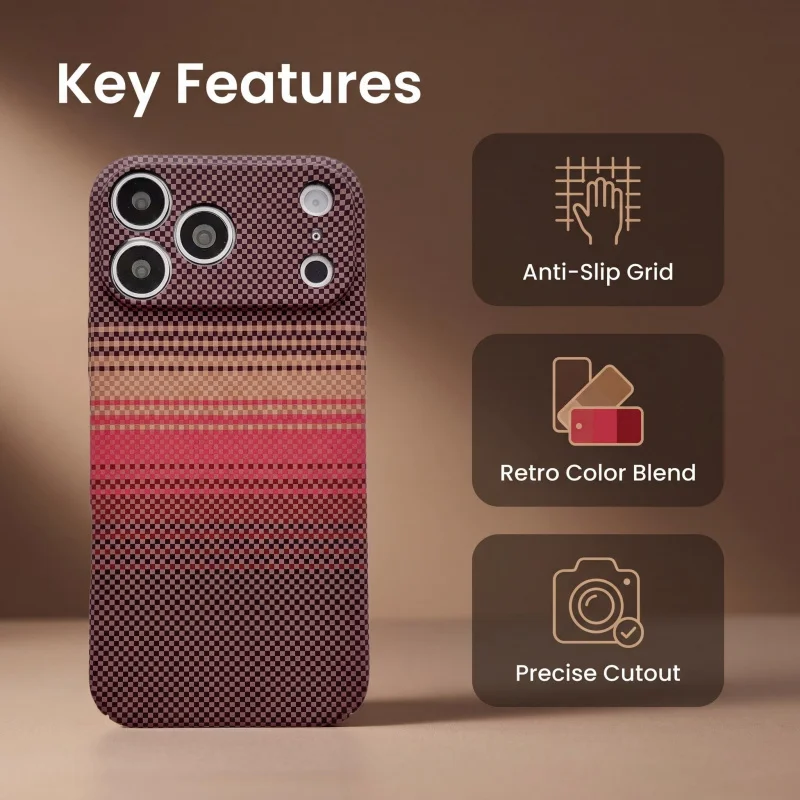Carbon Fiber Texture Magnetic Shockproof Case with Camera Protection