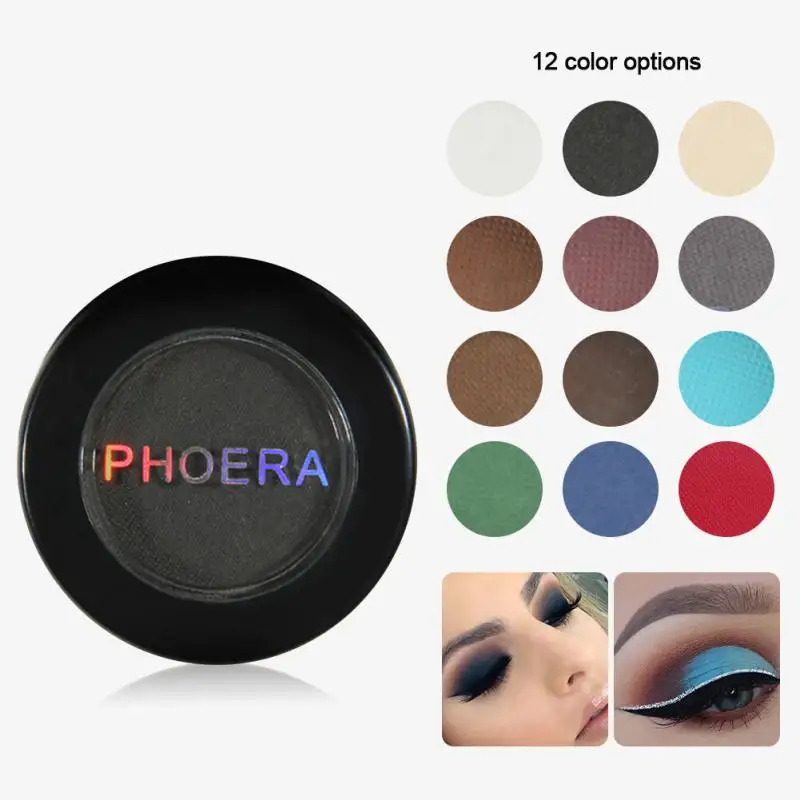 PHOERA Eyeshadow Natural Matte Waterproof Palette Pigment 12 Colors Maquillaje eye shadow,eye shadow plate