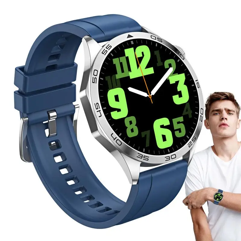 

Men Heart Rate Watch Touch Smartwatch Fitness Watch With Gps 1.43Inch Hd Display Gps Ip69 Waterproof Wireless Charging