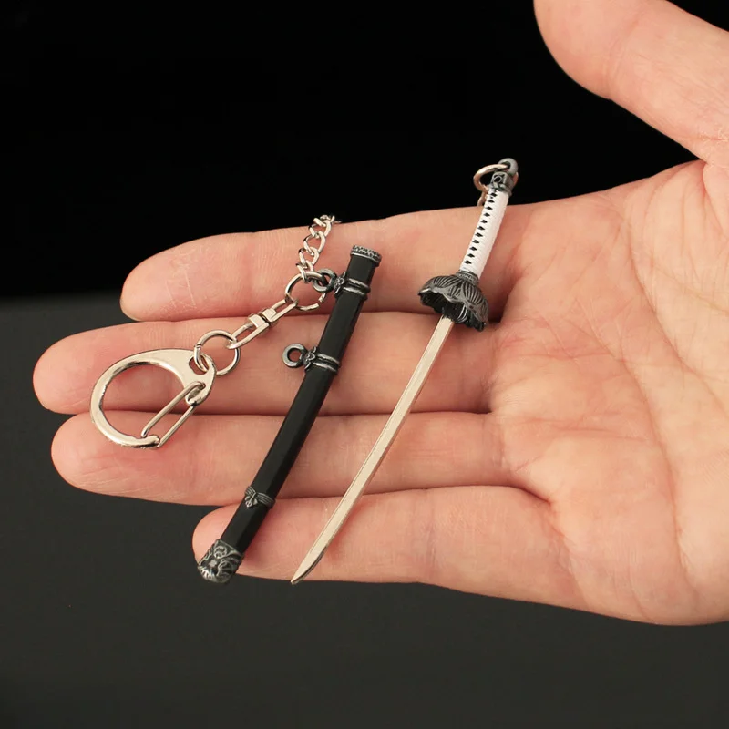Shadowse Dies Twicea Mini Mortal Blade Scabbard Sword Model Alloy Peripheral Pendant Keychain Collectible Gifts