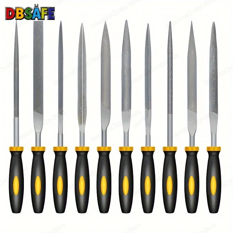5-10pcs Premium Needle File Set High-Carbon Steel Files Non-Slip Ergonomic Handles for Precise Filing on Wood Plastic Model