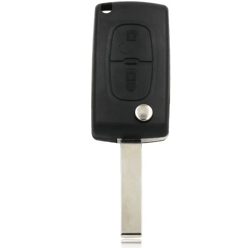 Car Key Shell Ecusells 2B Remote Car Key Shell Case Housing For Peugeot 207 307 308 SW with Groove & Battery Holder CE0536 HU83 Uncut Blade key case car key shell key cover folding car key shell fob cover